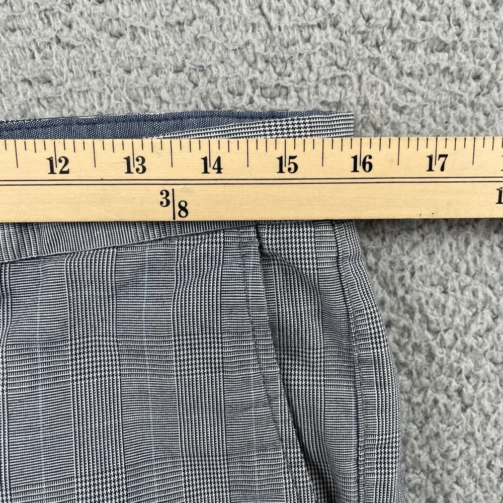 Banana Republic Pants Mens 31x32 Gray Aiden Fit Glen Plaid Chino Cotton Trousers